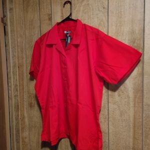 BRAND NEW. "BLUE GENERATION" LADIES RED SHIRT. SIZE 2XL.